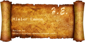 Himler Emese névjegykártya